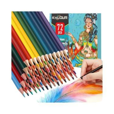Imagem de Conjunto De Lápis De Cor Premium De 72/120 Cores Com Ponta Macia Quali