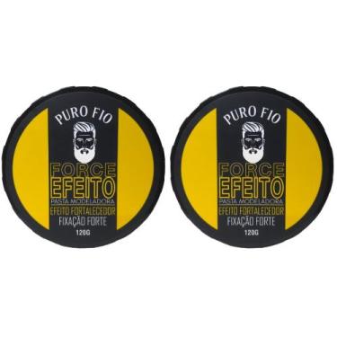 Imagem de Kit 2x Cera Modeladora Masculina Puro Fio 120g Fixação Forte Pasta Mod