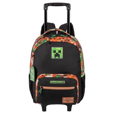 Imagem de Mochila de Rodinhas Minecraft Outdoors Escolar Meninos