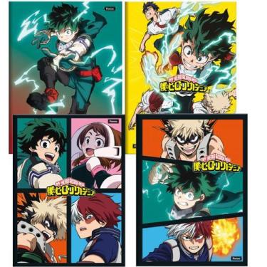 Imagem de Kit 2 Caderno Brochurinha My Hero Academia Anime Foroni