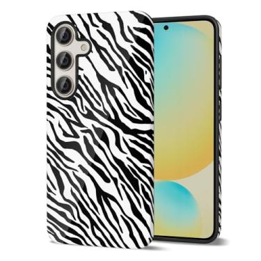 Imagem de Svanove Capa de telefone com estampa de zebra para Samsung Galaxy S24 FE feminina, linda capa de zebra para mulheres e meninas, design de estampa de animal retrô moderno de luxo, capa de plástico