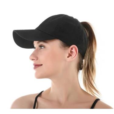 Imagem de Boné Feminino Com Saída para Cabelo Rabo de Cavalo - Vitrine Fashion, 