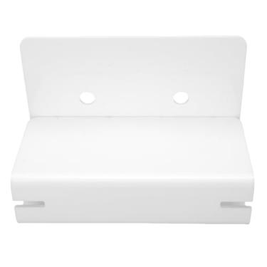 Imagem de Suporte de escova de dentes de acrílico montado na parede, escova de dentes pendurada e base de carregamento com gerenciamento de cabos, para banheiro, chuveiro, cozinha, trailer, acampamento (branco)