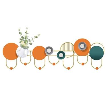 Imagem de Prateleiras suspensas Cabide de metal para parede, ganchos para casacos, ganchos de parede, cabides para parede, cabides para chapéus, ganchos para pendurar casacos, montagem na parede(Grande)