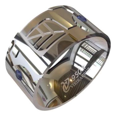 Imagem de Anel De Formatura De Técnico De Agropecuária Em Prata 950k - Vieira Cr