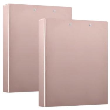 Imagem de Pasta organizadora de receitas com gradiente de ouro rosa, 1,5 fichário com bolsos, ideal para escritório, escola, casa, pacote com 2