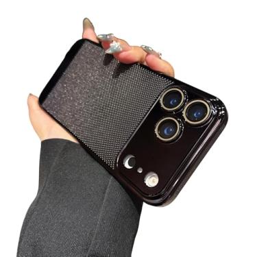 Imagem de Proteção de lente de câmera respirável com dissipação de calor de malha galvanizada revestida compatível com capa de iPhone (preta, iPhone 17 Pro Max)