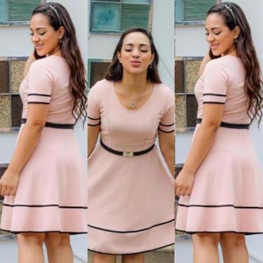 Imagem de Vestido Rodado Lindo Congresso Atacado Princesa Sem Estampa Barato - M