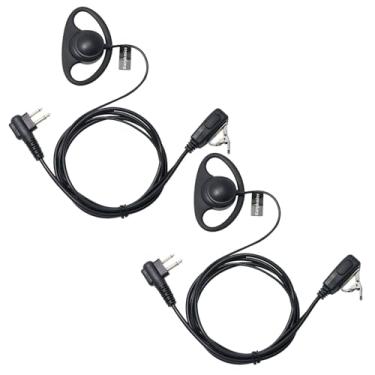 Imagem de Fone de ouvido para Motorola Radio 2 pinos em forma de D Walkie Talkie com microfone compatível com Motorola Walkie Talkie CP200 GP2000 XU1100 PRO1150 MU12 (2)