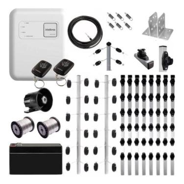 Imagem de Kit Cerca Elétrica Completo Intelbras 30m Central WiFi, Hastes Industr