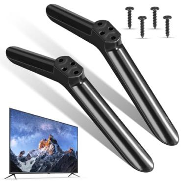Imagem de DOITOOL Suporte universal para TV com parafusos, 2 peças de pernas de TV, suporte de mesa com parafusos, base para TVs de 32 polegadas (22,50 x 5,00 x 1,80 cm)