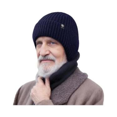 Imagem de Gorro De Lã Tricotado Quente Para O Inverno Com Protetores De Orelha, 