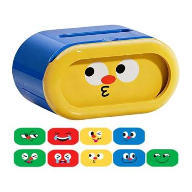 Imagem de WeiLaiKeQi Organizador de Guardanapos com Capa, Porta-Lenços de Papel, Caixa de Armazenamento de Guardanapos, Dispensador de Lenços de Papel para Mesa de Sala de, Azul