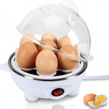 Imagem de Cozedor Elétrico de Ovos a Vapor 7 Unidades 350W Portátil com Desligamento Automático | Ovos Cozidos no Ponto Certo no Vapor | Compacto para Café da Manhã, Cozinha Pequena e Viagem 110V