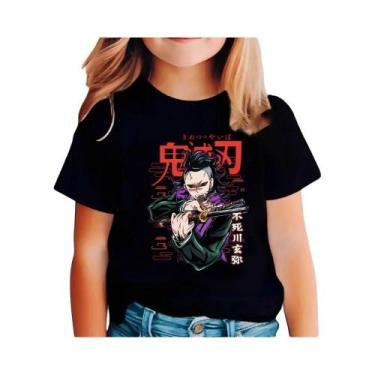 Imagem de Camiseta Infantil Demon Slayer Anime Cartoon De Manga Curta Para Menin