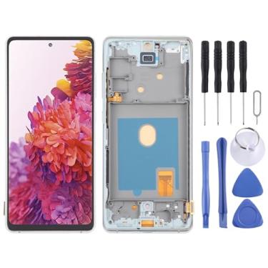 Imagem de Hiregolish Peças de reparo de reposição de tela LCD OLED, para Samsung Galaxy S20 FE SM-G780F 6,4 polegadas OLED LCD digitalizador de tela conjunto completo com moldura, substituição de telefone
