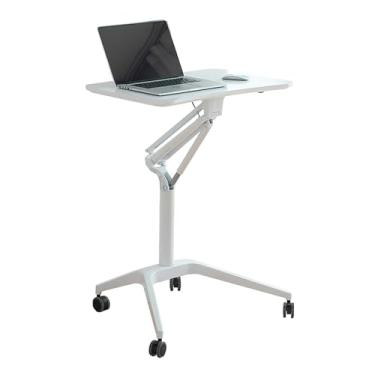 Imagem de Mesa de pé ajustável de altura móvel com rodas, pódio profissional para escritório, igreja, conferência e apresentações de casamento