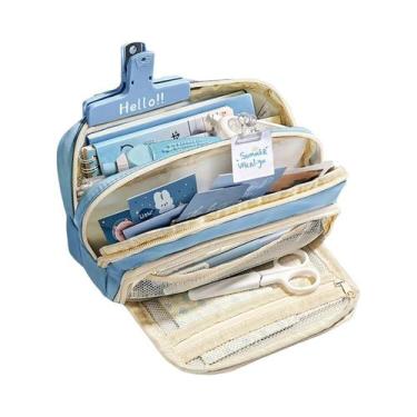 Imagem de Estojo De Lápis Kawaii De Grande Capacidade Com Múltiplas Camadas Para