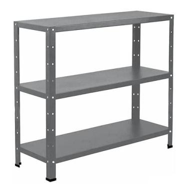 Imagem de Estante De Aço Com 3 Bandejas 90cm Resistente Multiuso Para Escritório