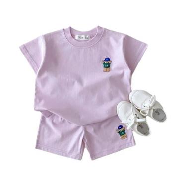 Imagem de Conjunto De Roupas De Verão Para Bebês Meninos E Meninas Com Camiseta 