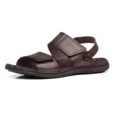 Imagem de Sandalia Papete Masculina Conforto Couro Pegada 533303-Masculino