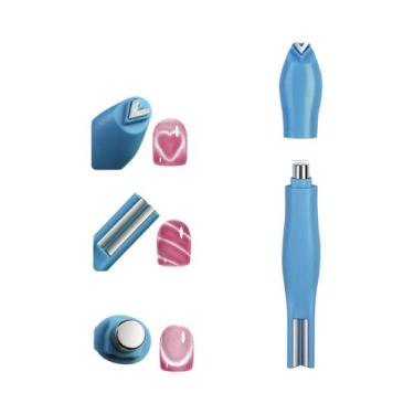 Imagem de Ímã Para Nail Art Em Formato De Coração, Efeito Olho De Gato, Linha Du