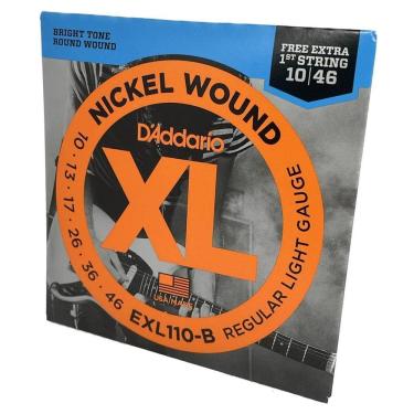 Imagem de Encordoamento Guitarra 10-46 Exl110-B D`Addario Nickel Wound