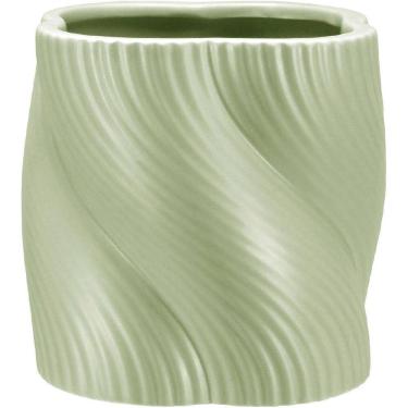 Imagem de CACHEPÔ VASO DECORATIVO PLANTA HOME&CO CERÂMICA 12x11x11cm VERDE