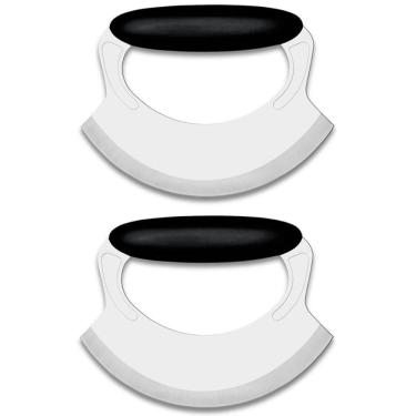 Imagem de Kit 2 Cortadores de Pizza Aço Inox Brinox Precision Plus 16,5cm Preto Massas Temperos Legumes