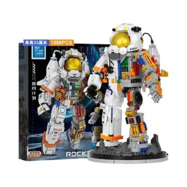 Imagem de Blocos De Montar De Foguetes Espaciais Para Crianças Com Figura De Ast