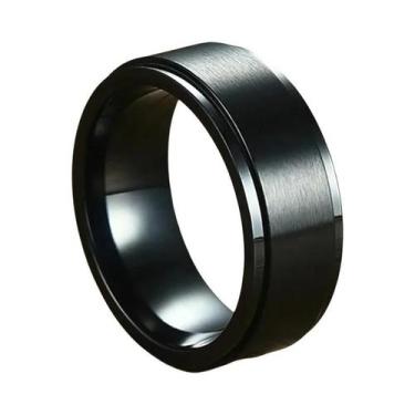 Imagem de Anel Giratório Masculino De Aço Inoxidável 6/8mm Com Runas Viking Para