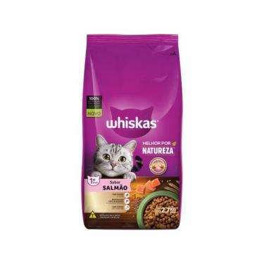 Imagem de Ração Whiskas Melhor Por Natureza Salmão para Gatos Adultos - 2,7kg