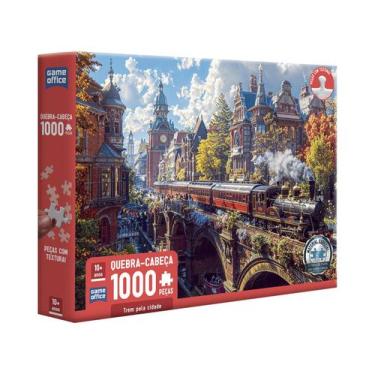 Imagem de Quebra-cabeça - 1000 Peças - Trem Pela Cidade - 3256 - Toyster