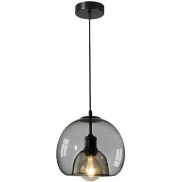 Imagem de Luz Pendente De Vidro Fumê Moderno, Lustre De Vidro Moderno, Lustre De Luz Pendurado De Fazenda Vintage Criativo Para Cozinha Ilha Sala De Jantar Foyer, 1-LIGHT