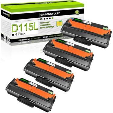 Imagem de Pacote com 4 cartuchos de toner preto de reposição Greencycle compatíveis com Samsung M...