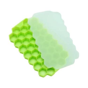 Imagem de Forma De Gelo De Silicone Reutilizável Em Grau Alimentício Com Tampa P