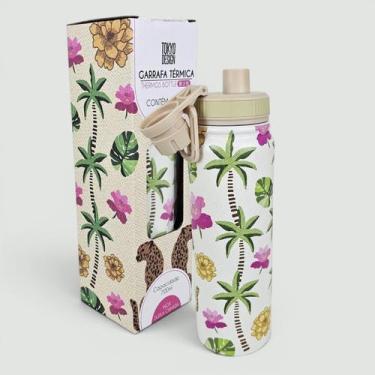Imagem de Garrafa Térmica 700ml Inox Dupla Camada C/ Alça Estampadas - Mkt Multi