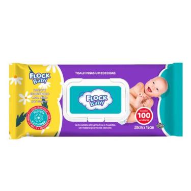 Imagem de Toalha Umedecida Flock Baby Camomila 100 Unidades
