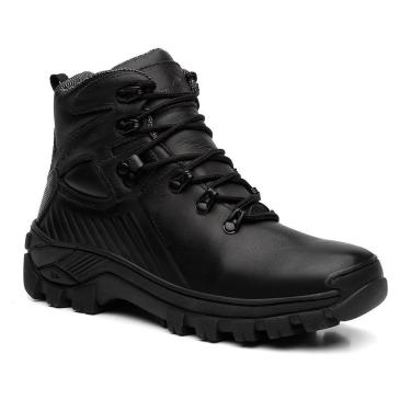 Imagem de Bota de Couro Masculina Cano Alto Coturno Masculino de Couro Califórnia-Masculino