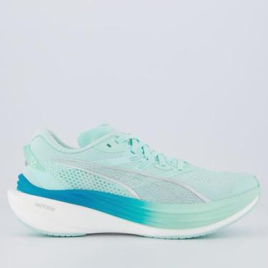 Imagem de Tênis Puma Deviate Nitro 3 Wns Feminino Verde e Branco, 38