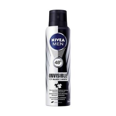 Imagem de Desodorante Nivea Aerosol 150ml para Homens Black White Invisible