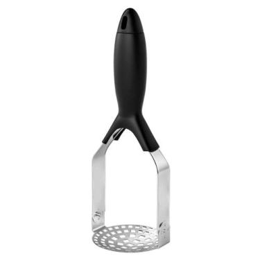Imagem de Amassador Espremedor Batatas Purê Manual Inox Preto Ø4x27cm - Dap