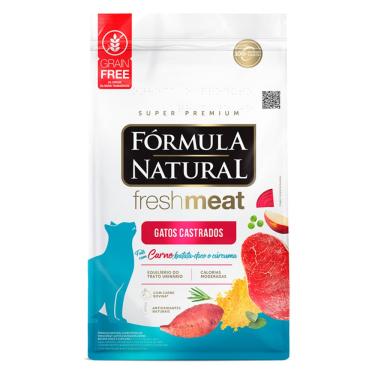 Imagem de Ração Fórmula Natural Fresh Meat para Gatos Adultos Castrados Sabor Carne 10,1kg