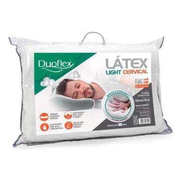 Imagem de Travesseiro Duoflex Látex Light Cervical 50x70cm Branco