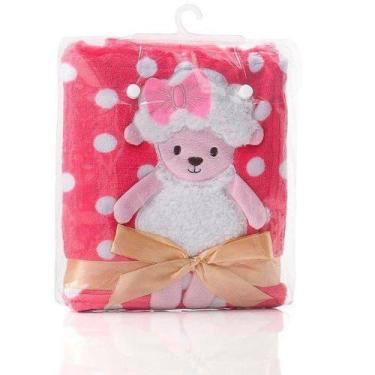 Imagem de Cobertor Manta de Bebê Ovelhinha Rosa Pink - Loani