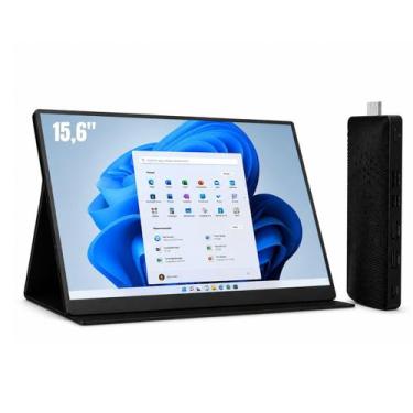 Imagem de Kit Mini PC Aitek Intel J4105 8GB 128GB Windows Tela Portátil Touchscr