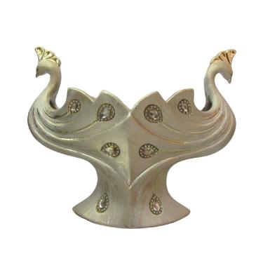 Imagem de Centro de Mesa Decorativo Dourado Pavão Mesa Posta