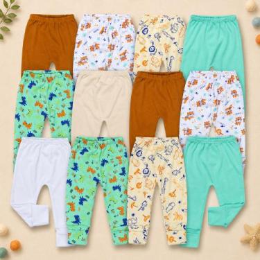 Imagem de Kit 10 Calças 100% Algodão Hipoalérgico para Bebês até 12 meses - Era 