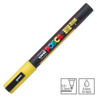 Imagem de Caneta Posca Marcador PC-3ML Amarelo Glitter Uni-Ball - Uni Ball