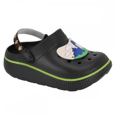 Imagem de Sandalia Molekinho 2653202 Babucha Menino Infantil, Preto, 23/24